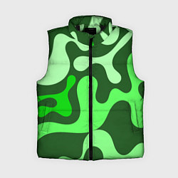 Женский жилет Камуфляж зеленый крупный