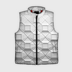 Женский жилет Бело серая геометрия