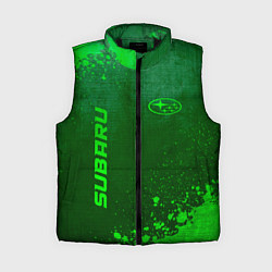 Женский жилет Subaru - green gradient вертикально