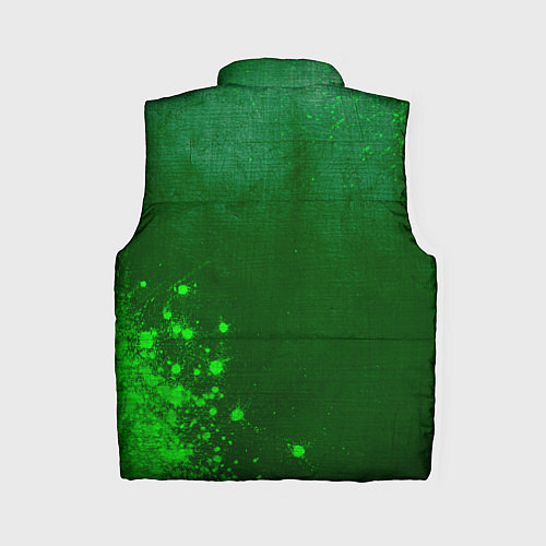 Женский жилет Sally Face - green gradient вертикально / 3D-Черный – фото 2