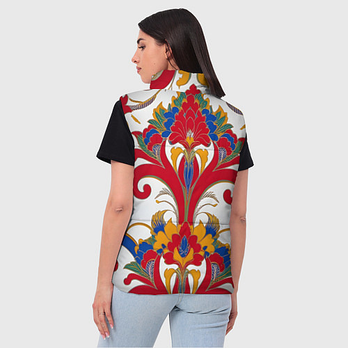 Женский жилет Яркий алый узор / 3D-Красный – фото 4