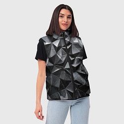 Женский жилет Изношенная геометрия, цвет: 3D-светло-серый — фото 2