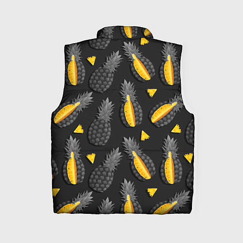 Женский жилет Ананасный паттерн / 3D-Черный – фото 2