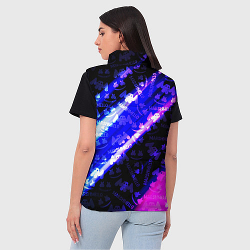 Женский жилет Marshmello neon steel / 3D-Красный – фото 4