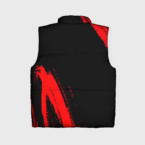 Женский жилет No Mans Sky - red gradient вертикально / 3D-Черный – фото 2