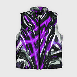 Женский жилет Фиолетовая энергетическая абстракция, цвет: 3D-светло-серый