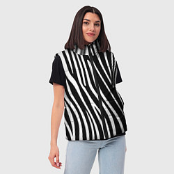 Женский жилет Полоски зебры, цвет: 3D-красный — фото 2