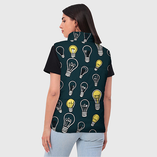 Женский жилет Инновации паттерн - лампочки электрические излучен / 3D-Светло-серый – фото 4