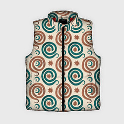 Женский жилет Паттерн со змеями защищающими луну и солнце