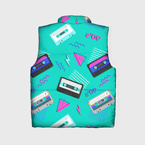 Женский жилет Бирюзовая кассета из 90-х / 3D-Черный – фото 2