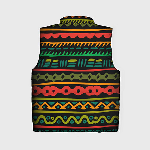 Женский жилет Ethnic ornament on black / 3D-Черный – фото 2