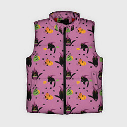 Женский жилет Хэллоуин и кот ведьмы