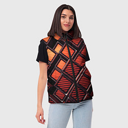 Женский жилет Геометрия карбон, цвет: 3D-красный — фото 2
