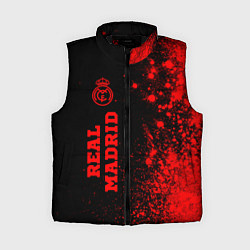 Женский жилет Real Madrid - red gradient по-вертикали, цвет: 3D-черный