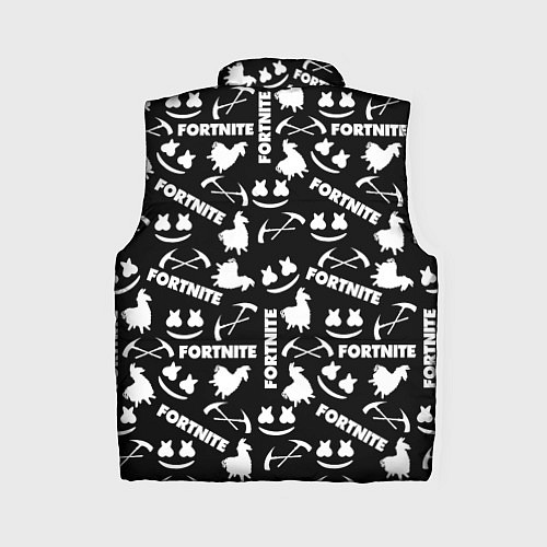 Женский жилет Fortnite black pattern / 3D-Светло-серый – фото 2