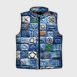 Женский жилет Геймерский пиксельный пэчворк