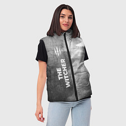 Женский жилет The Witcher - grey gradient по-вертикали, цвет: 3D-черный — фото 2