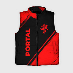 Женский жилет Portal - red gradient вертикально