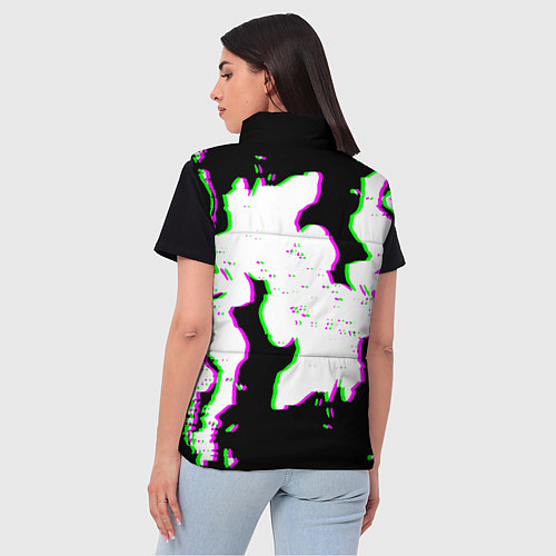 Женский жилет Geometry dash glitch flame / 3D-Красный – фото 4