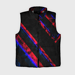 Женский жилет Неоновые штрихи геометрия, цвет: 3D-светло-серый