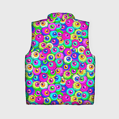 Женский жилет Глазные яблоки цветной паттерн / 3D-Светло-серый – фото 2