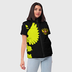 Женский жилет Герб РФ орёл, цвет: 3D-светло-серый — фото 2