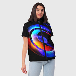 Женский жилет Оптические иллюзии волны, цвет: 3D-светло-серый — фото 2