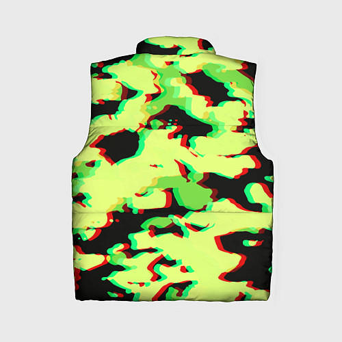 Женский жилет Камуфляж зелёный глитч / 3D-Светло-серый – фото 2