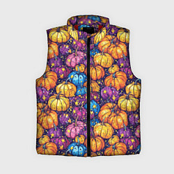 Женский жилет Тыквенный урожай, цвет: 3D-красный