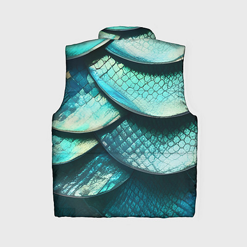 Женский жилет Чешуя крупной рыбы / 3D-Светло-серый – фото 2
