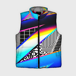 Женский жилет Neon stripes geometry
