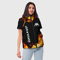Женский жилет Король и Шут и пылающий огонь, цвет: 3D-черный — фото 2