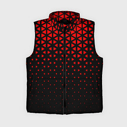 Женский жилет Геометрический градиент - чёрно-красный, цвет: 3D-черный