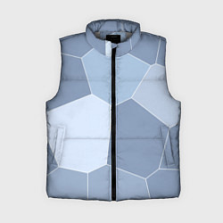 Женский жилет Стальной голубой крупная мозаика