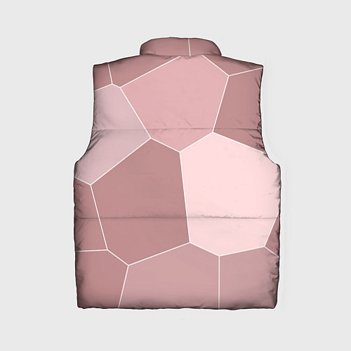 Женский жилет Пыльно-розовый крупная мозаика / 3D-Черный – фото 2