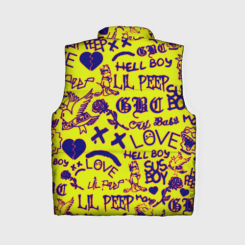 Женский жилет Lil peep rap pattern / 3D-Светло-серый – фото 2