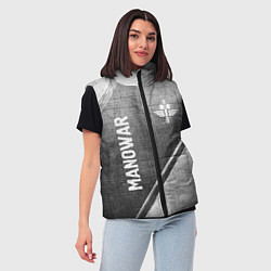 Женский жилет Manowar - grey gradient вертикально, цвет: 3D-черный — фото 2