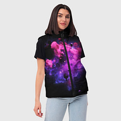 Женский жилет Космическая геометрия, цвет: 3D-светло-серый — фото 2