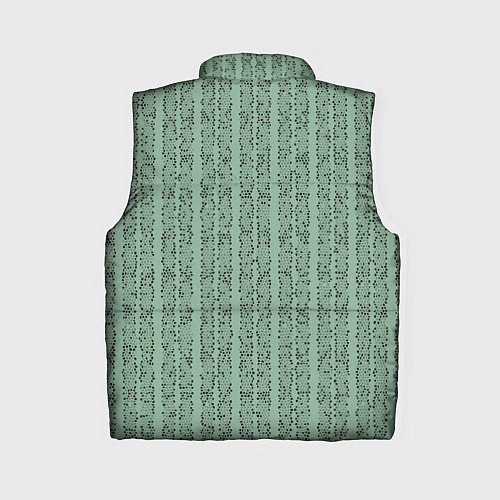 Женский жилет Холодный зелёный полосы с мелкими крапинками / 3D-Черный – фото 2