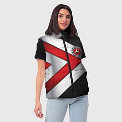 Женский жилет Mercedes benz carbon metal, цвет: 3D-светло-серый — фото 2