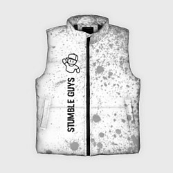 Женский жилет Stumble Guys glitch на светлом фоне по-вертикали