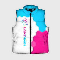 Женский жилет Stumble Guys neon gradient style по-вертикали