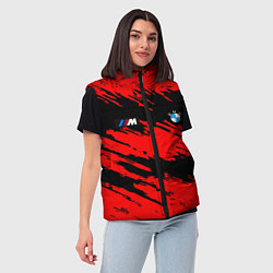 Женский жилет BMW красные краски текстура, цвет: 3D-светло-серый — фото 2