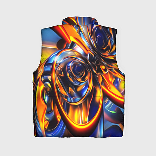 Женский жилет Жидкие краски фрактал / 3D-Красный – фото 2