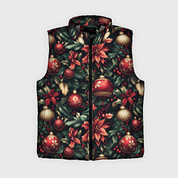 Женский жилет Паттерн с новогодними украшениями