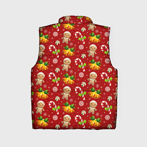 Женский жилет Новогодний паттерн пряня / 3D-Светло-серый – фото 2