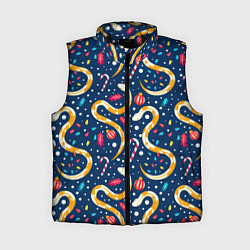 Женский жилет Новогодний паттерн символ года 2025