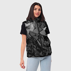 Женский жилет Битое стекло, цвет: 3D-черный — фото 2