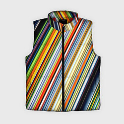 Женский жилет Разноцветные полосы абстракция