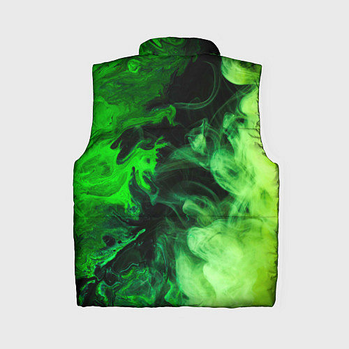 Женский жилет Ядовитый зеленый дым / 3D-Черный – фото 2